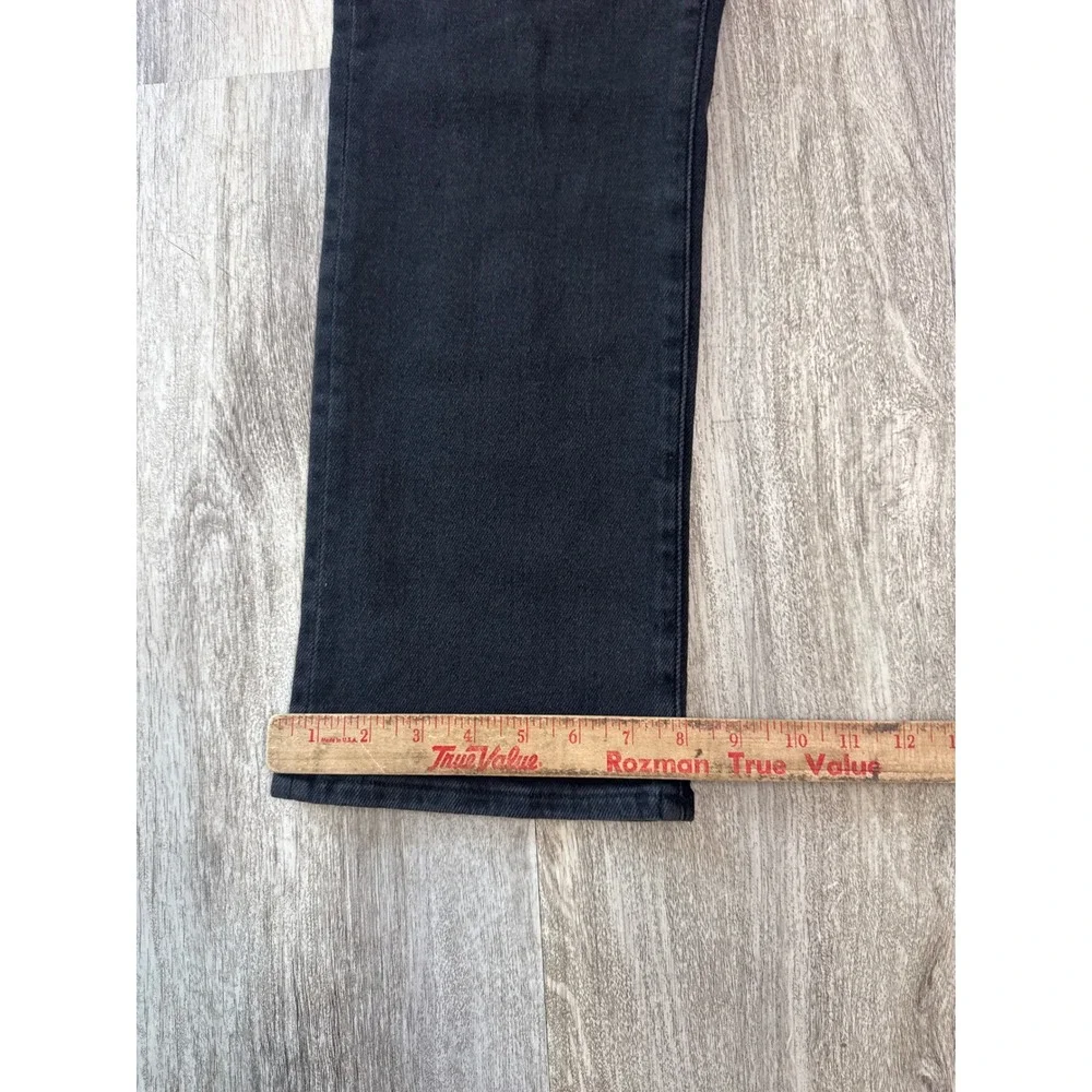Madewell Mid Rise Kick Out Jeans Blakc Cropped Flare Petite 27 Petite